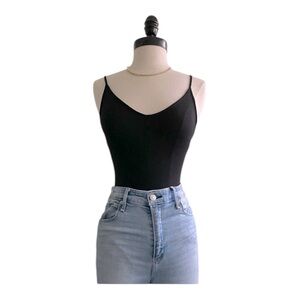 Black Spaguetti Straps Body Suit